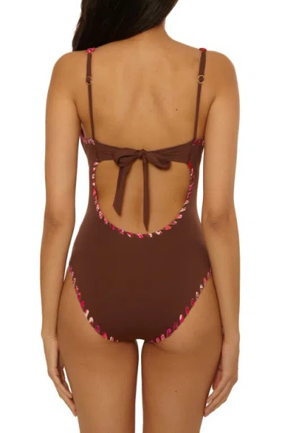 Becca On The Edge One-piece Swimsuit In Brown
