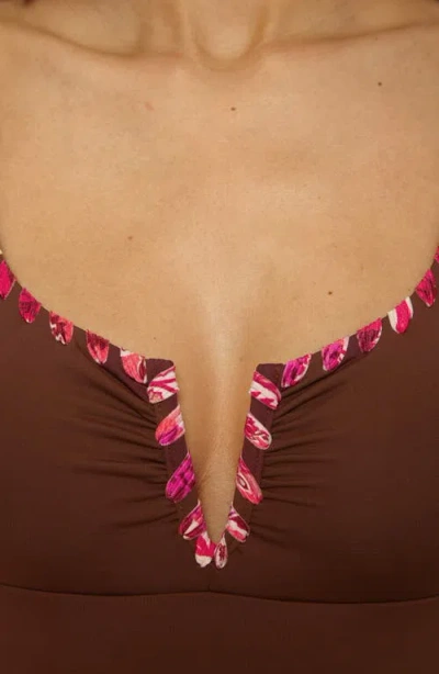 Becca On The Edge One-piece Swimsuit In Brown