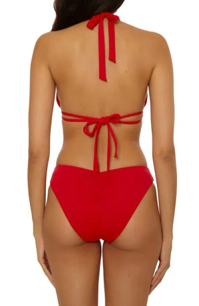 Becca Riviera Hipster Bikini Bottoms In Red