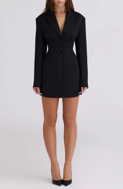 House Of Cb Georgia Mini Jacket Dress In Black