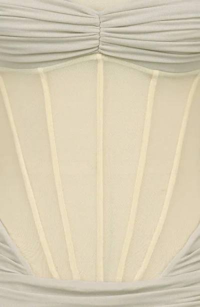 House Of Cb Sorrel Corset Stretch Mesh Minidress In Multi