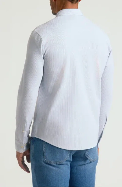 True Classic Stripe Stretch Oxford Performance Button-up Shirt In Blue