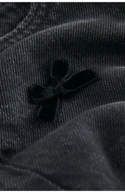 Next Kids' Bow Applique Jeans In Black