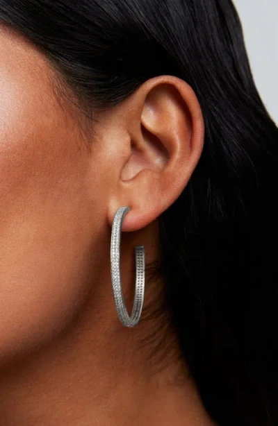 Dean Davidson Petite Pavé Midi Hoop Earrings In Metallic