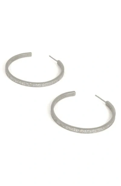 Dean Davidson Petite Pavé Midi Hoop Earrings In Metallic