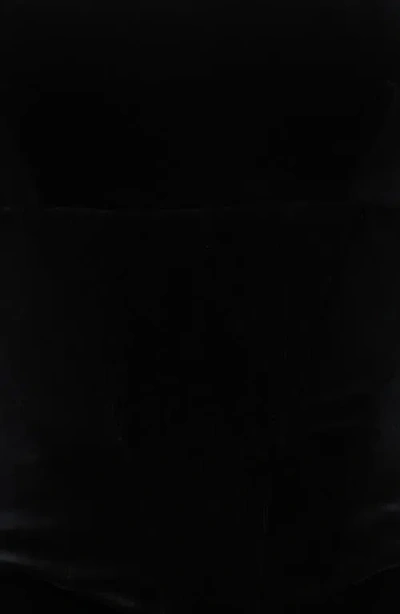 House Of Cb Yasmina Stretch Velvet Corset Gown In Black