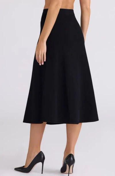 House Of Cb Asti A-line Sweater Midi Skirt In Black