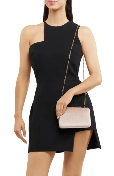 Olga Berg Bess Velvet Frame Clutch In Neutral