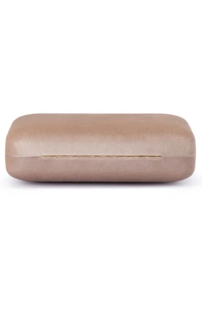 Olga Berg Bess Velvet Frame Clutch In Neutral