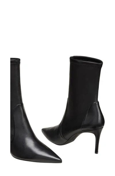Stuart Weitzman Stuart Pointed Toe Bootie In Black