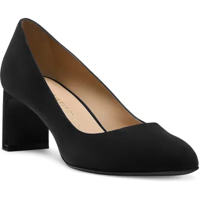 Stuart Weitzman Babette Block Heel Pump In Black