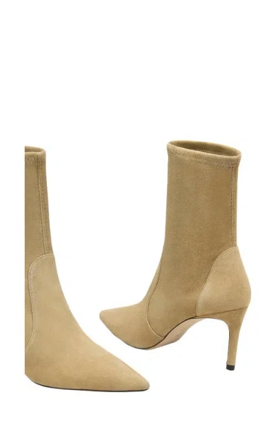Stuart Weitzman Stuart Pointed Toe Bootie In Green