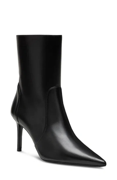 Stuart Weitzman Power Zip Bootie In Black