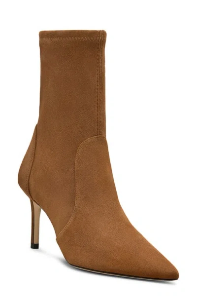 Stuart Weitzman Stuart Pointed Toe Bootie In Brown