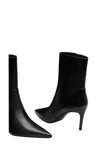 Stuart Weitzman Power Zip Bootie In Black