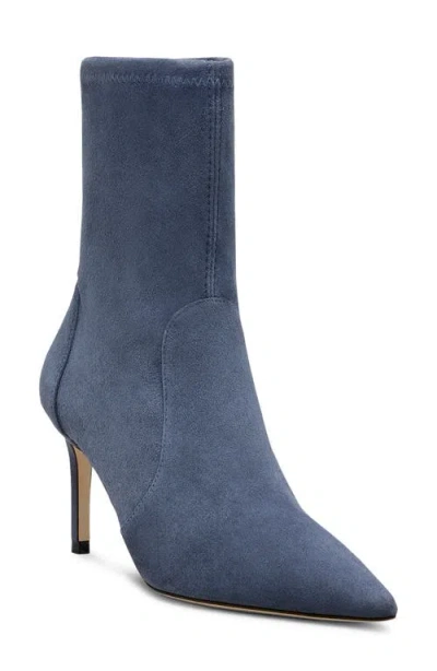 Stuart Weitzman Stuart Pointed Toe Bootie In Blue