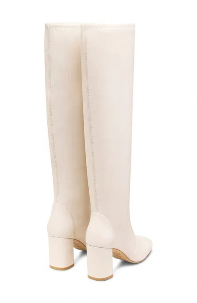 Stuart Weitzman Lucie Knee High Block Heel Boot In Neutral
