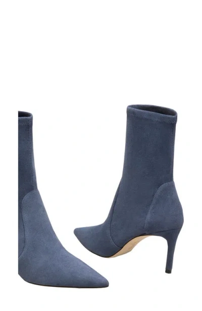 Stuart Weitzman Stuart Pointed Toe Bootie In Blue