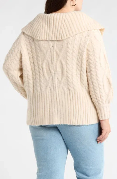 Sugarlips Mitchell Crop Zip Cardigan In Neutral