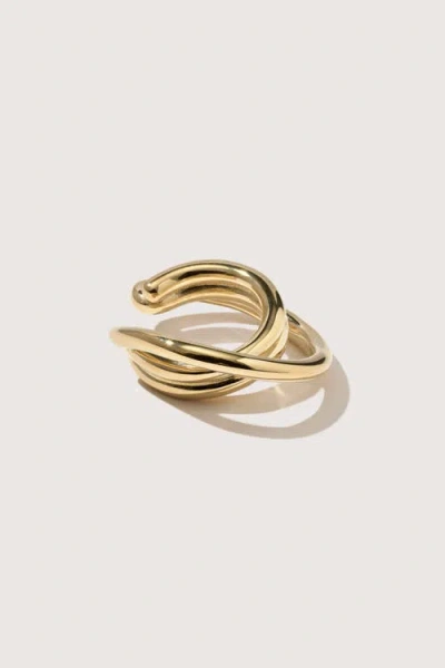 Otiumberg 14kt Gold Vermeil Loom Ear Cuff In Gold