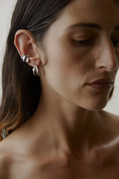 Otiumberg Sterling Silver Wave Earrings In Gold