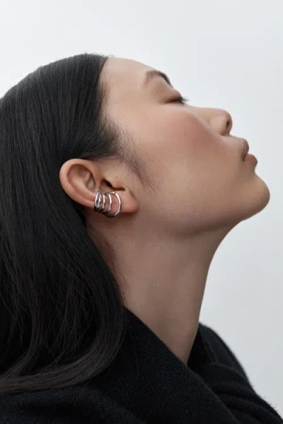 Otiumberg Sterling Silver Chaos Ear Cuff In Metallic