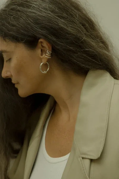 Otiumberg Sterling Silver Chaos Ear Cuff In Metallic