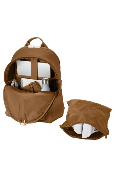 Dagne Dover Dakota Large Neoprene Backpack In Brown
