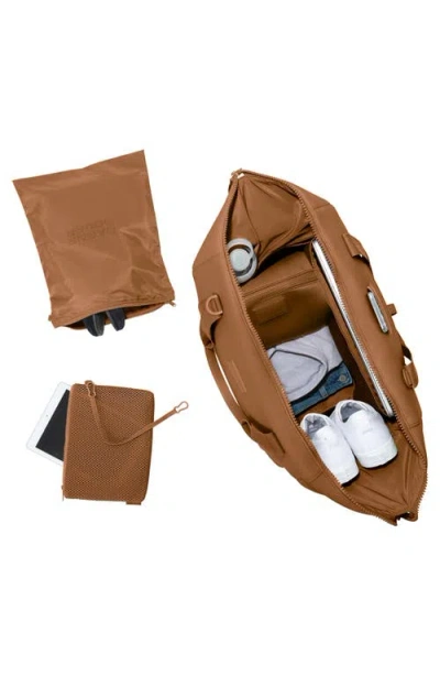 Dagne Dover Landon Extra Large Neoprene Carryall In Brown