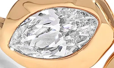 Ettika Molten Marquise Crystal Hinge Cuff Bracelet In Gold