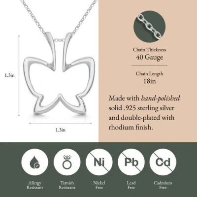 Emily C Butterfly Ring Holder Necklace, Sterling Silver Wedding Ring Keeper, Necklace Jewelry , Gend In Silver