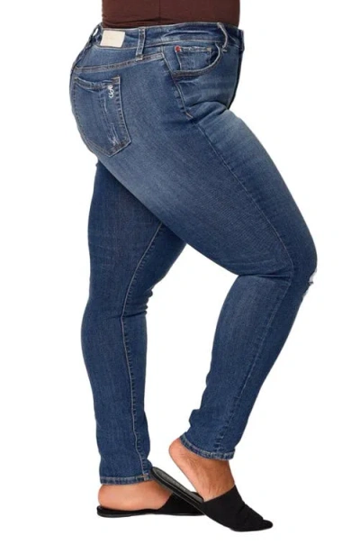 Slink Jeans High Waist Skinny Jeans In Blue