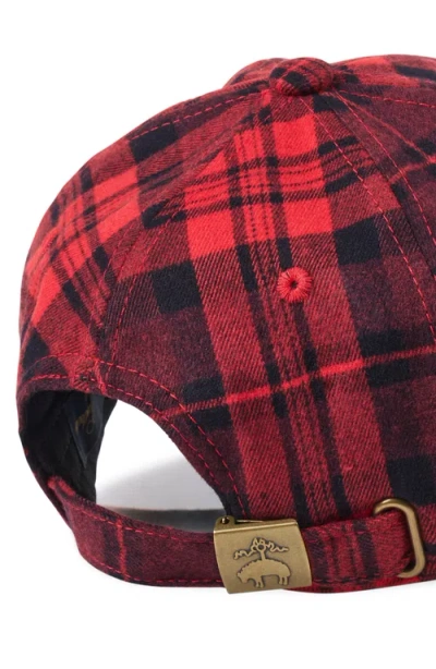 Brooks Brothers Lumberjack Plaid Baseball Hat In Red