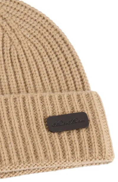 Brooks Brothers Pure Cashmere Rib Cuffed Beanie In Blue