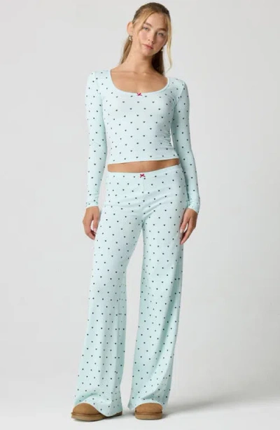 Florence By Mills Rib Print Pants In Blue