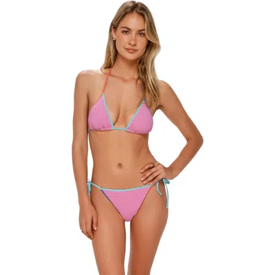 Swim Systems Trisha Triangle Bikini Swimsuit Top In Multi