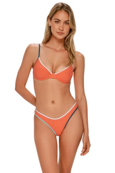 Swim Systems Addie Underwire Bikini Swimsuit Top In Orange