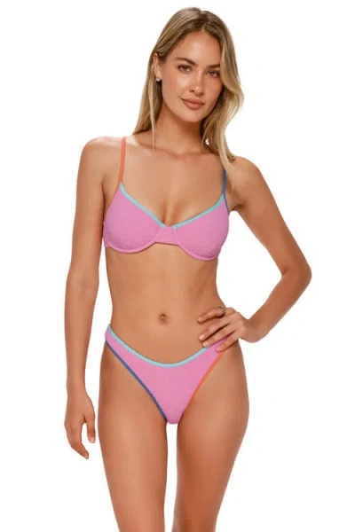 Swim Systems Addie Underwire Bikini Swimsuit Top In Pink