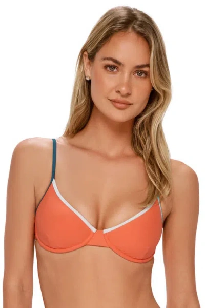 Swim Systems Addie Underwire Bikini Swimsuit Top In Orange