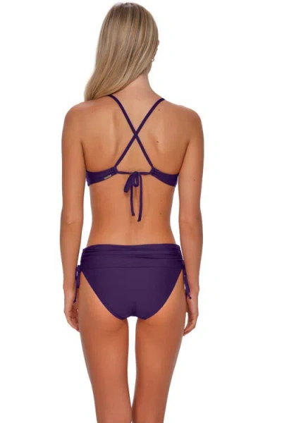 Sunsets Carrie Crossback Bikini Swimsuit Top In Purple