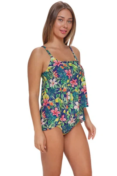 Sunsets Elena Tankini Swimsuit Top In Multi
