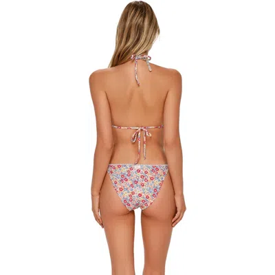 Swim Systems Pom Pom Tie Side Bikini Swim Bottoms In Pink