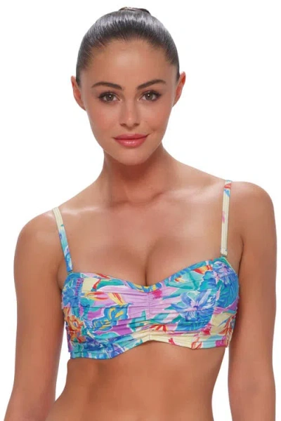 Sunsets Loretta Bandeau Bikini Swimsuit Top In Blue