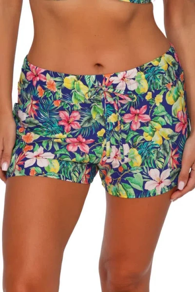 Sunsets Laguna Swim Short Bottoms In Blue