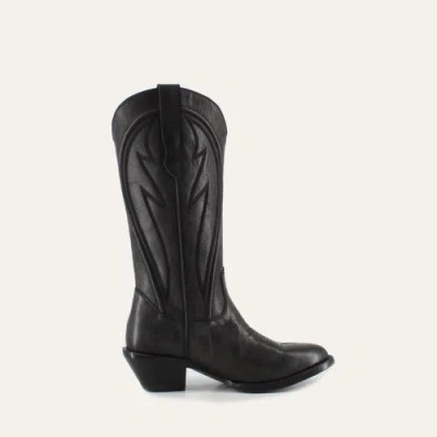 Buck & Brana Avery Leather Boots In Black