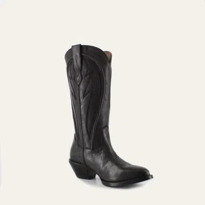 Buck & Brana Avery Leather Boots In Black
