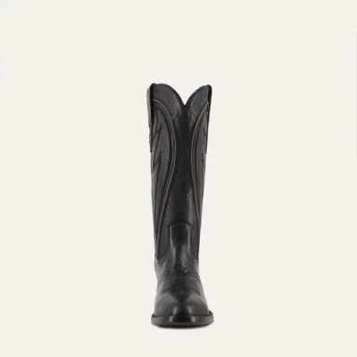 Buck & Brana Avery Leather Boots In Black