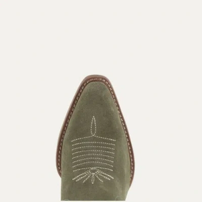 Buck & Brana Brooke Leather Boots In Green