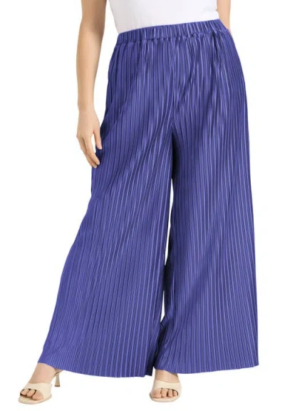 June + Vie Plisse High-rise Pants In Multi