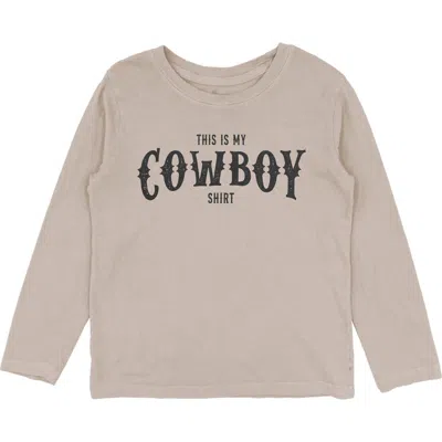 Feather 4 Arrow Kids' Cowboy Long Sleeve Graphic T-shirt In Brown
